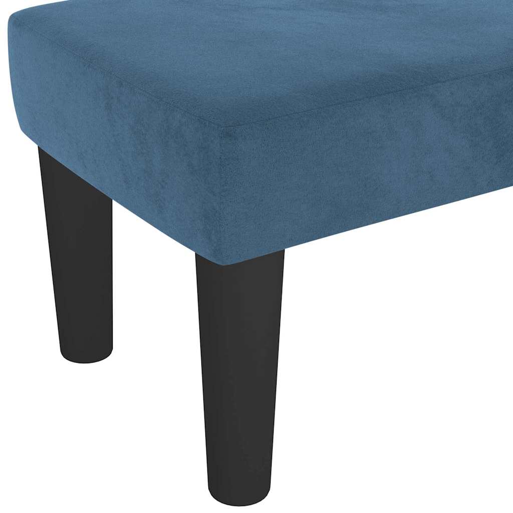 Sitzbank Dunkelblau 100x30x30 cm Samt