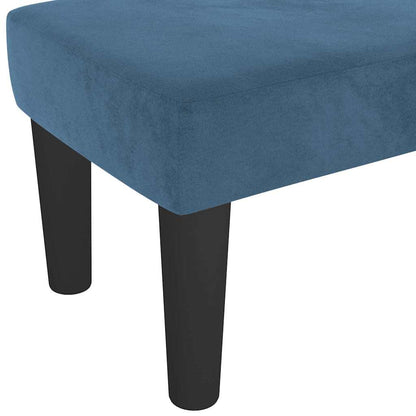 Sitzbank Dunkelblau 100x30x30 cm Samt