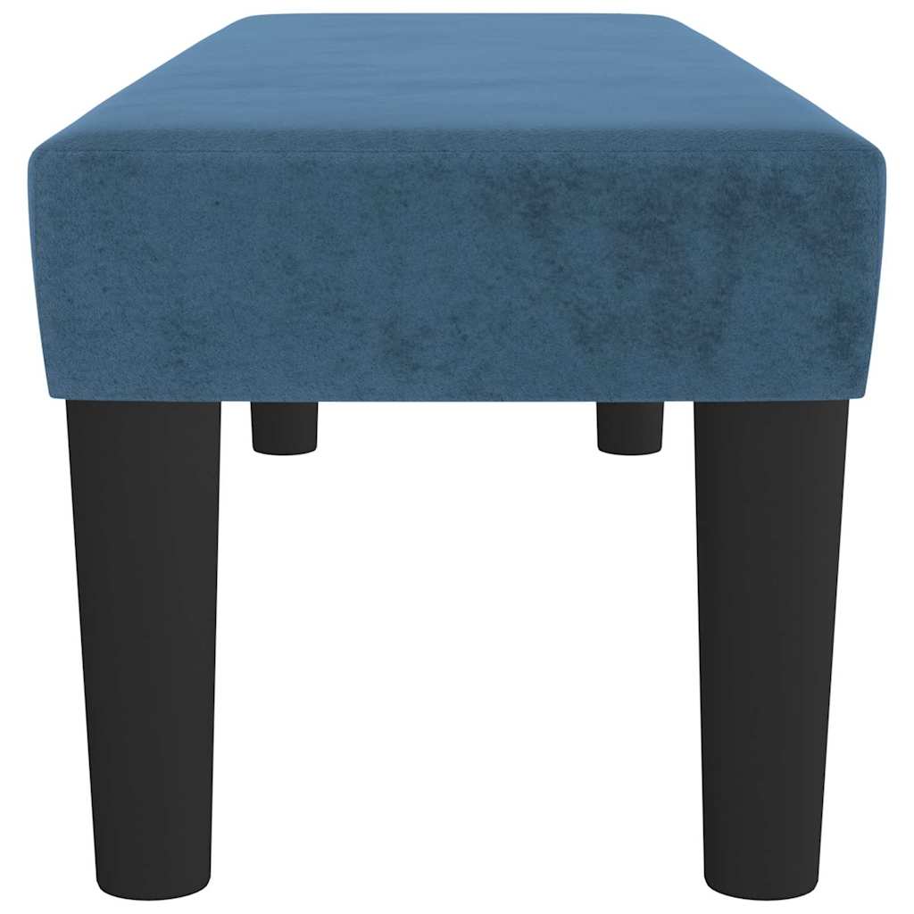 Sitzbank Dunkelblau 100x30x30 cm Samt