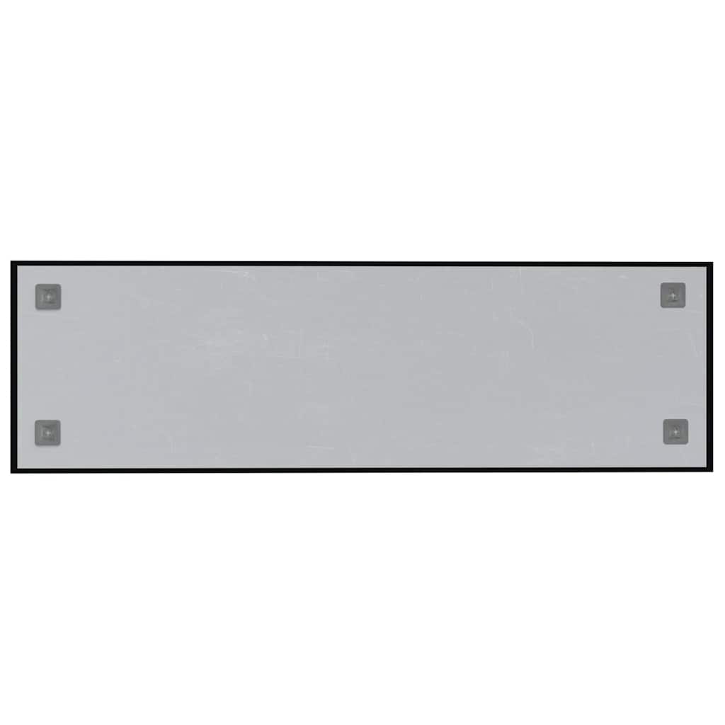 Magnettafel Wandmontage Schwarz 100x30 cm Hartglas