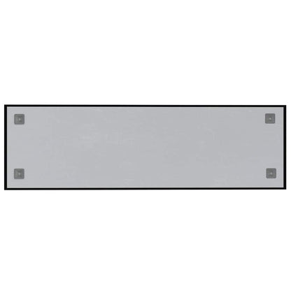 Magnettafel Wandmontage Schwarz 100x30 cm Hartglas