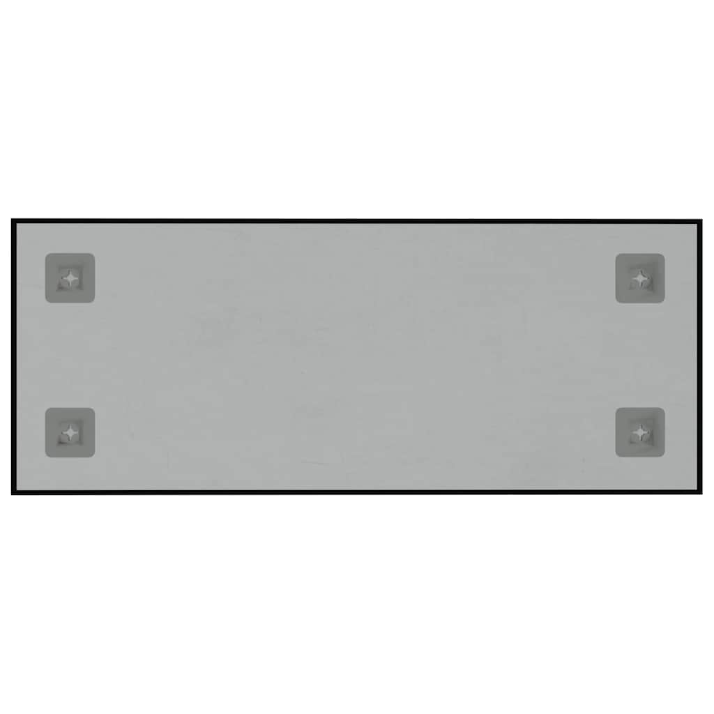 Magnettafel Wandmontage Schwarz 50x20 cm Hartglas