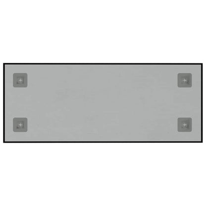 Magnettafel Wandmontage Schwarz 50x20 cm Hartglas