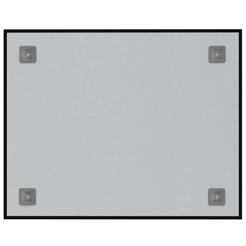 Magnettafel Wandmontage Schwarz 50x40 cm Hartglas