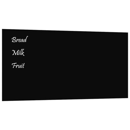 Magnettafel Wandmontage Schwarz 100x50 cm Hartglas