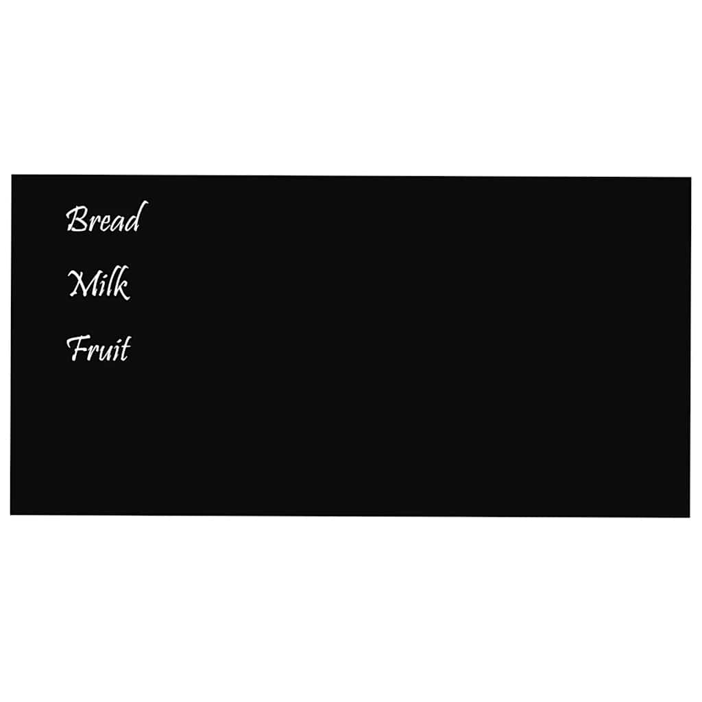 Magnettafel Wandmontage Schwarz 100x50 cm Hartglas