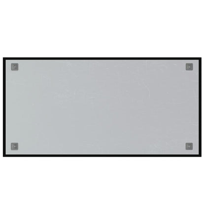 Magnettafel Wandmontage Schwarz 100x50 cm Hartglas