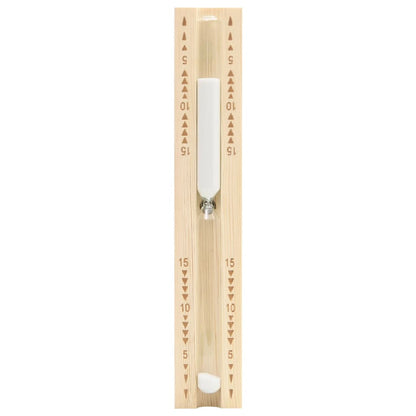 2-in-1 Sauna-Hygrothermograph und Sanduhr Set Massivholz Kiefer