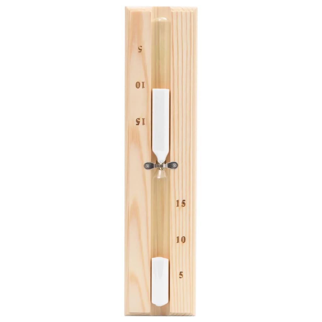 2-in-1 Sauna-Hygrothermograph und Sanduhr Set Massivholz Kiefer