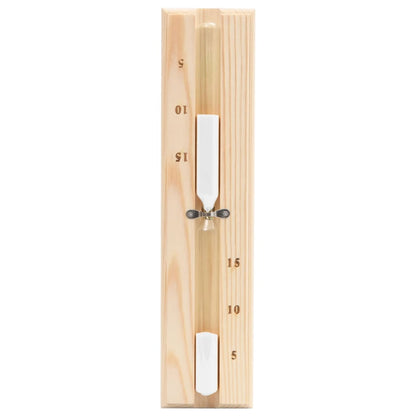 2-in-1 Sauna-Hygrothermograph und Sanduhr Set Massivholz Kiefer