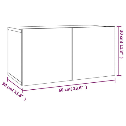 2-tlg. TV-Schrank-Set Grau Sonoma Holzwerkstoff