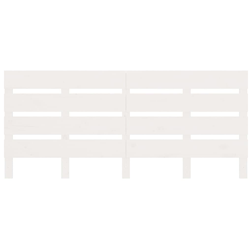 Massivholzbett ohne Matratze Weiß 135x190 cm Kiefernholz