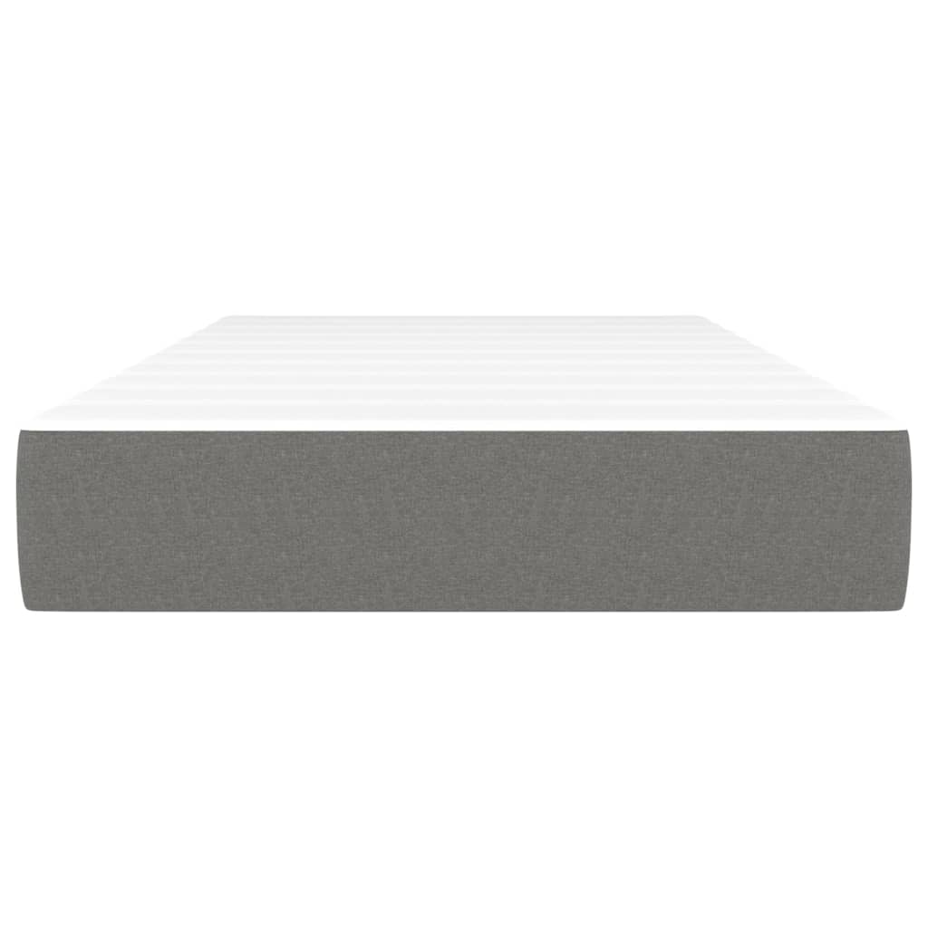Taschenfederkernmatratze Dunkelgrau 80x200x20 cm Stoff