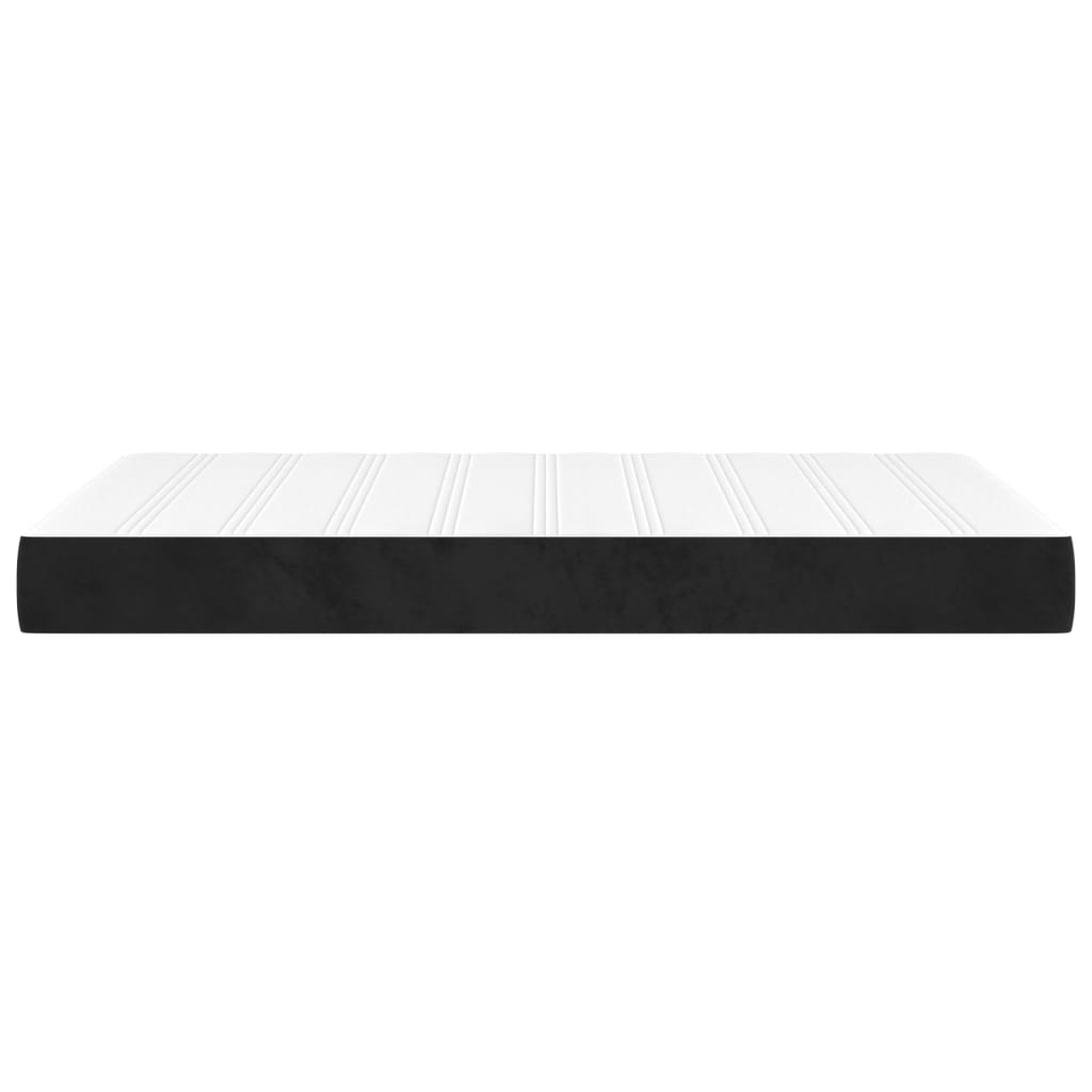 Taschenfederkernmatratze Schwarz 120x200x20 cm Samt