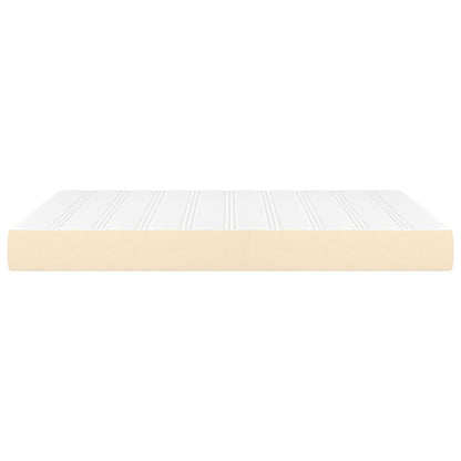 Taschenfederkernmatratze Creme 140x190x20 cm Stoff
