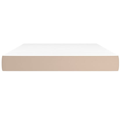 Taschenfederkernmatratze Cappuccino 140x190x20 cm Kunstleder