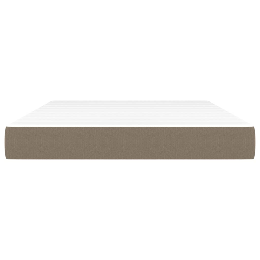 Taschenfederkernmatratze Taupe 140x200x20 cm Stoff