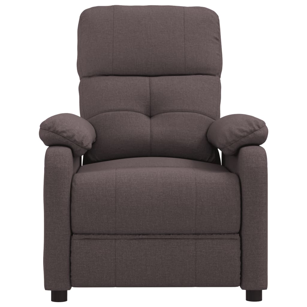 Massagesessel Dunkelbraun Stoff