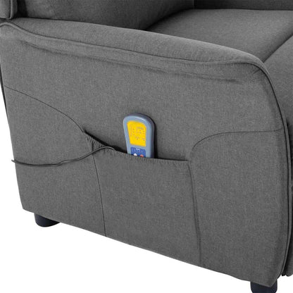 Massagesessel mit Kissen Hellgrau 67.5 x 93.5 x 101.5 cm Stoff