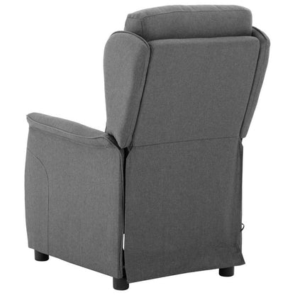 Massagesessel mit Kissen Hellgrau 67.5 x 93.5 x 101.5 cm Stoff