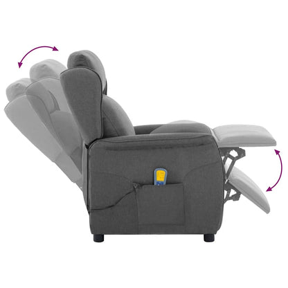 Massagesessel mit Kissen Hellgrau 67.5 x 93.5 x 101.5 cm Stoff