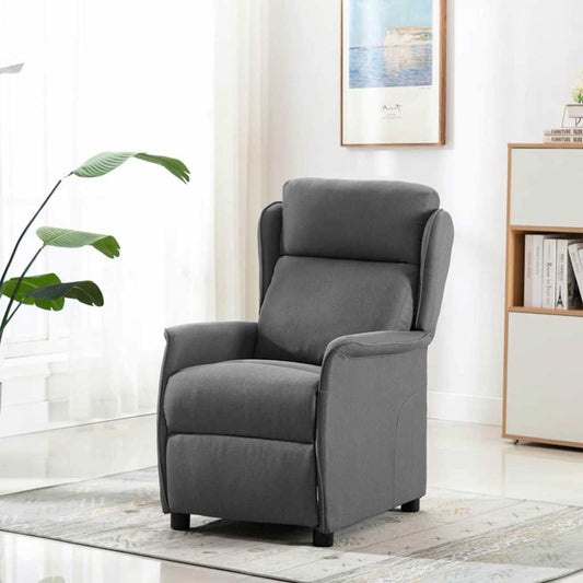 Massagesessel mit Kissen Hellgrau 67.5 x 93.5 x 101.5 cm Stoff