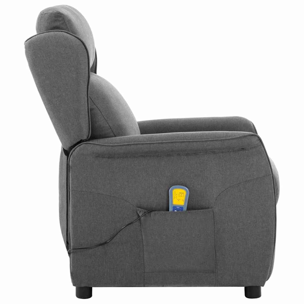 Massagesessel mit Kissen Hellgrau 67.5 x 93.5 x 101.5 cm Stoff