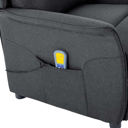Massagesessel Dunkelgrau 67.5 x 93.5 x 101.5 cm Stoff