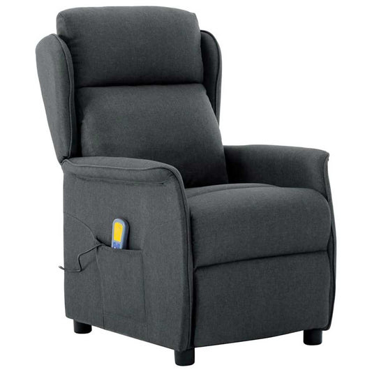 Massagesessel Dunkelgrau 67.5 x 93.5 x 101.5 cm Stoff