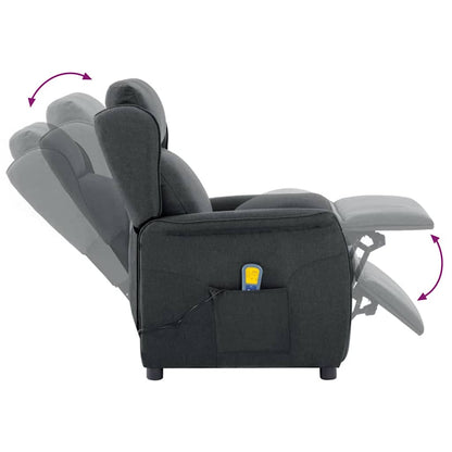 Massagesessel Dunkelgrau 67.5 x 93.5 x 101.5 cm Stoff