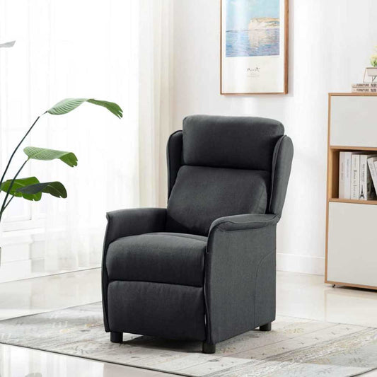 Massagesessel Dunkelgrau 67.5 x 93.5 x 101.5 cm Stoff