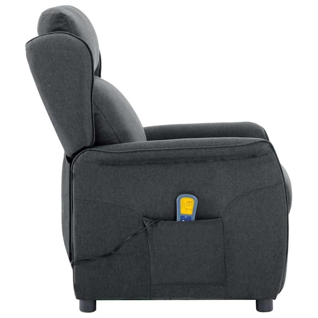 Massagesessel Dunkelgrau 67.5 x 93.5 x 101.5 cm Stoff