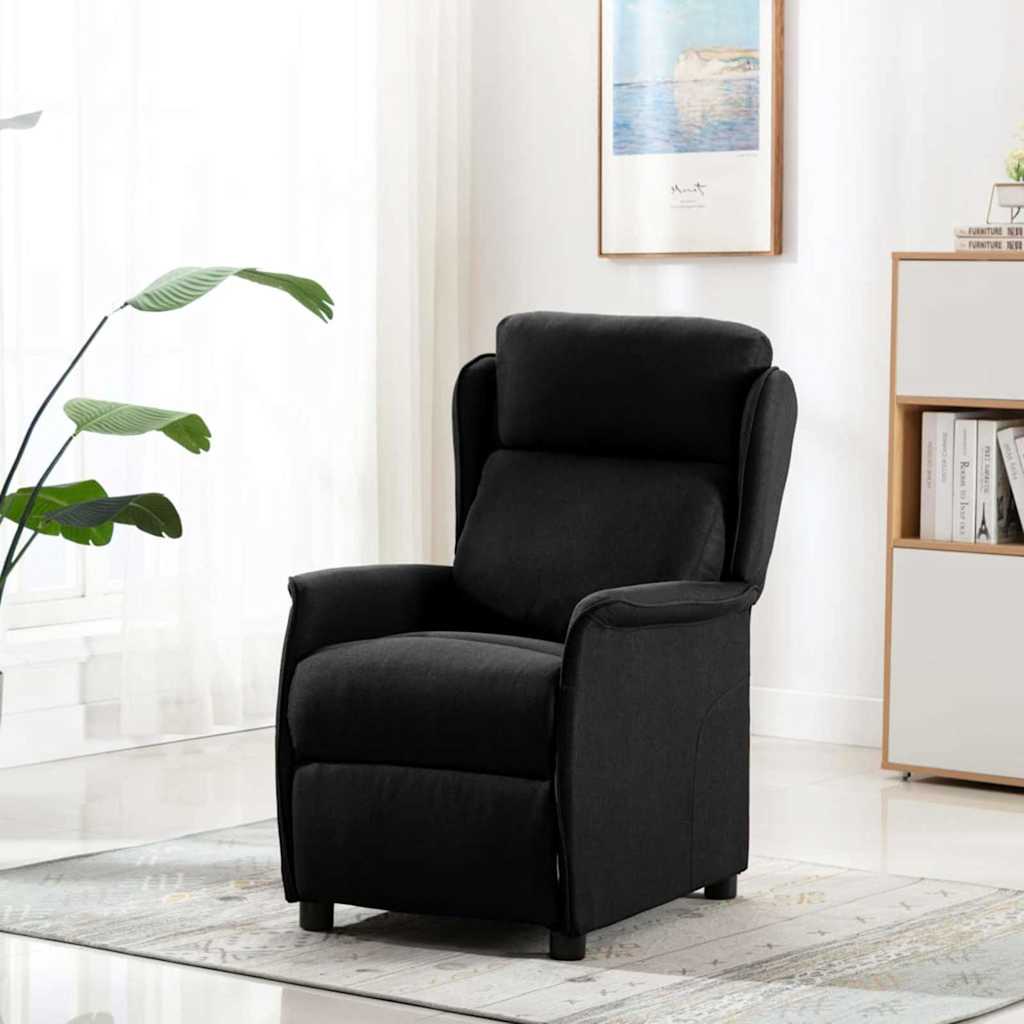 Massagesessel mit Kissen Schwarz 67.5 x 93.5 x 101.5 cm Stoff