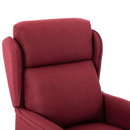 Massagesessel mit Kissen Weinrot 67.5 x 93.5 x 101.5 cm Stoff