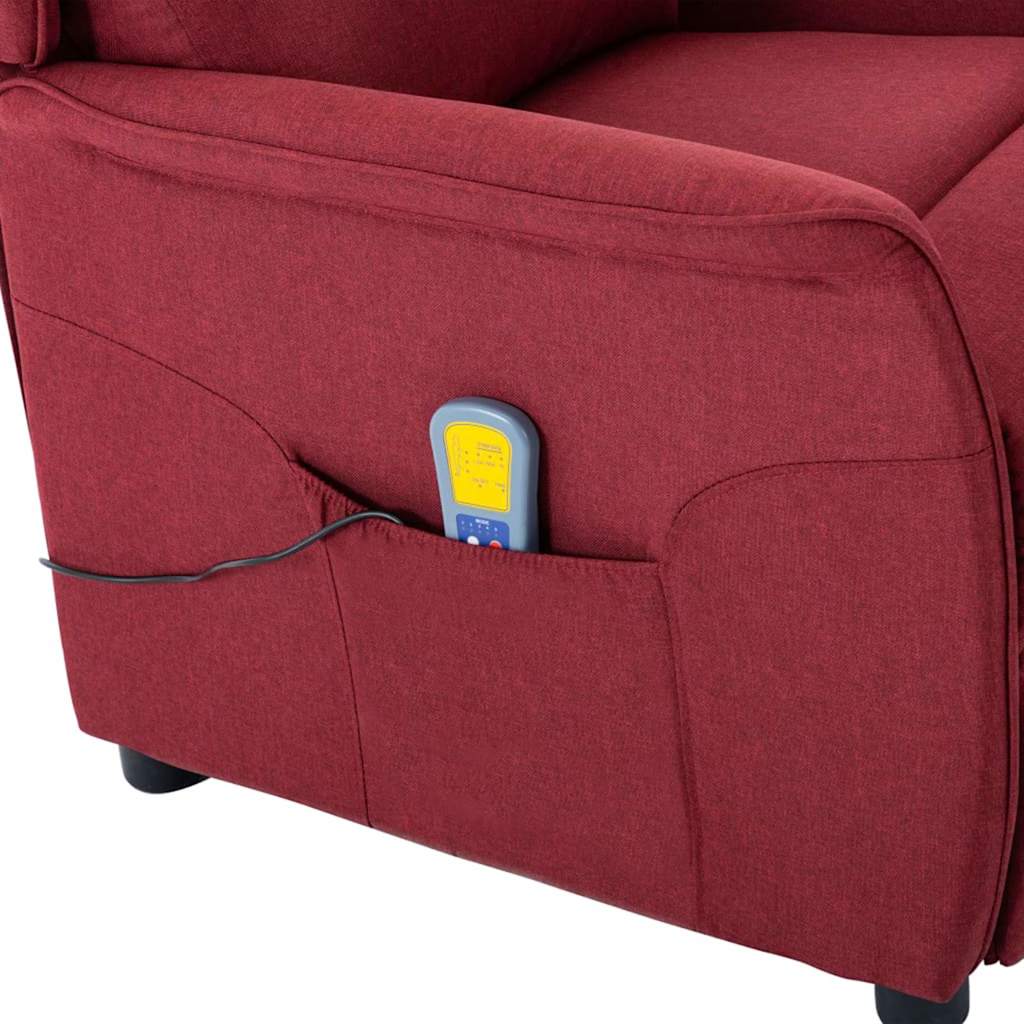 Massagesessel mit Kissen Weinrot 67.5 x 93.5 x 101.5 cm Stoff