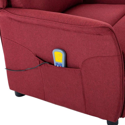 Massagesessel mit Kissen Weinrot 67.5 x 93.5 x 101.5 cm Stoff