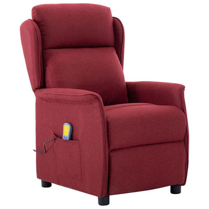 Massagesessel mit Kissen Weinrot 67.5 x 93.5 x 101.5 cm Stoff