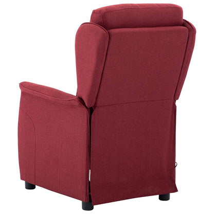 Massagesessel mit Kissen Weinrot 67.5 x 93.5 x 101.5 cm Stoff