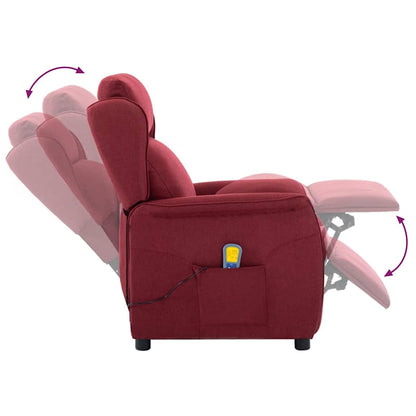 Massagesessel mit Kissen Weinrot 67.5 x 93.5 x 101.5 cm Stoff