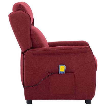 Massagesessel mit Kissen Weinrot 67.5 x 93.5 x 101.5 cm Stoff