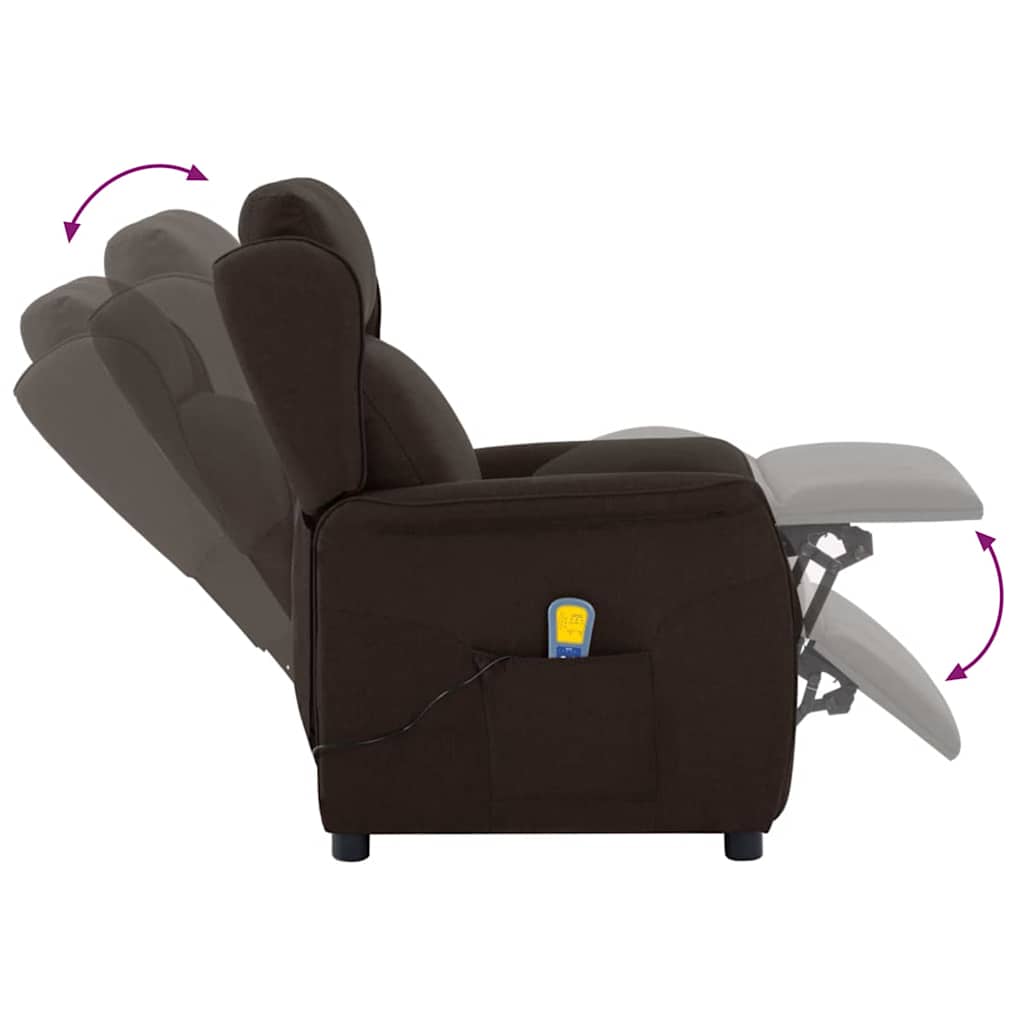Massagesessel mit Kissen Dunkelbraun 67.5 x 93.5 x 101.5 cm