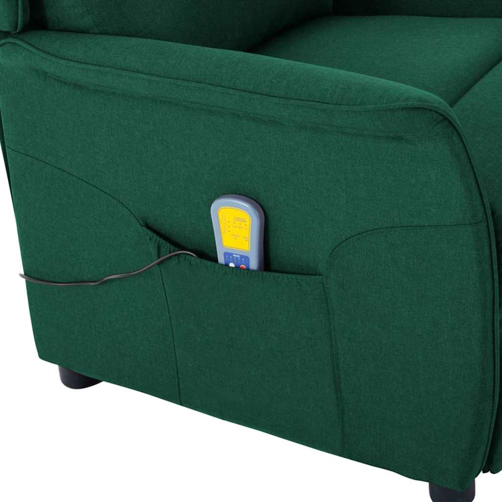 Massagesessel Dunkelgrün 67.5 x 93.5 x 101.5 cm Stoff