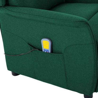 Massagesessel Dunkelgrün 67.5 x 93.5 x 101.5 cm Stoff