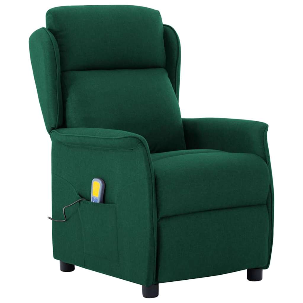 Massagesessel Dunkelgrün 67.5 x 93.5 x 101.5 cm Stoff