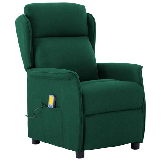 Massagesessel Dunkelgrün 67.5 x 93.5 x 101.5 cm Stoff