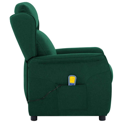 Massagesessel Dunkelgrün 67.5 x 93.5 x 101.5 cm Stoff
