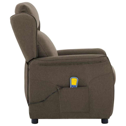 Massagesessel mit Kissen Taupe 67.5 x 93.5 x 101.5 cm Stoff