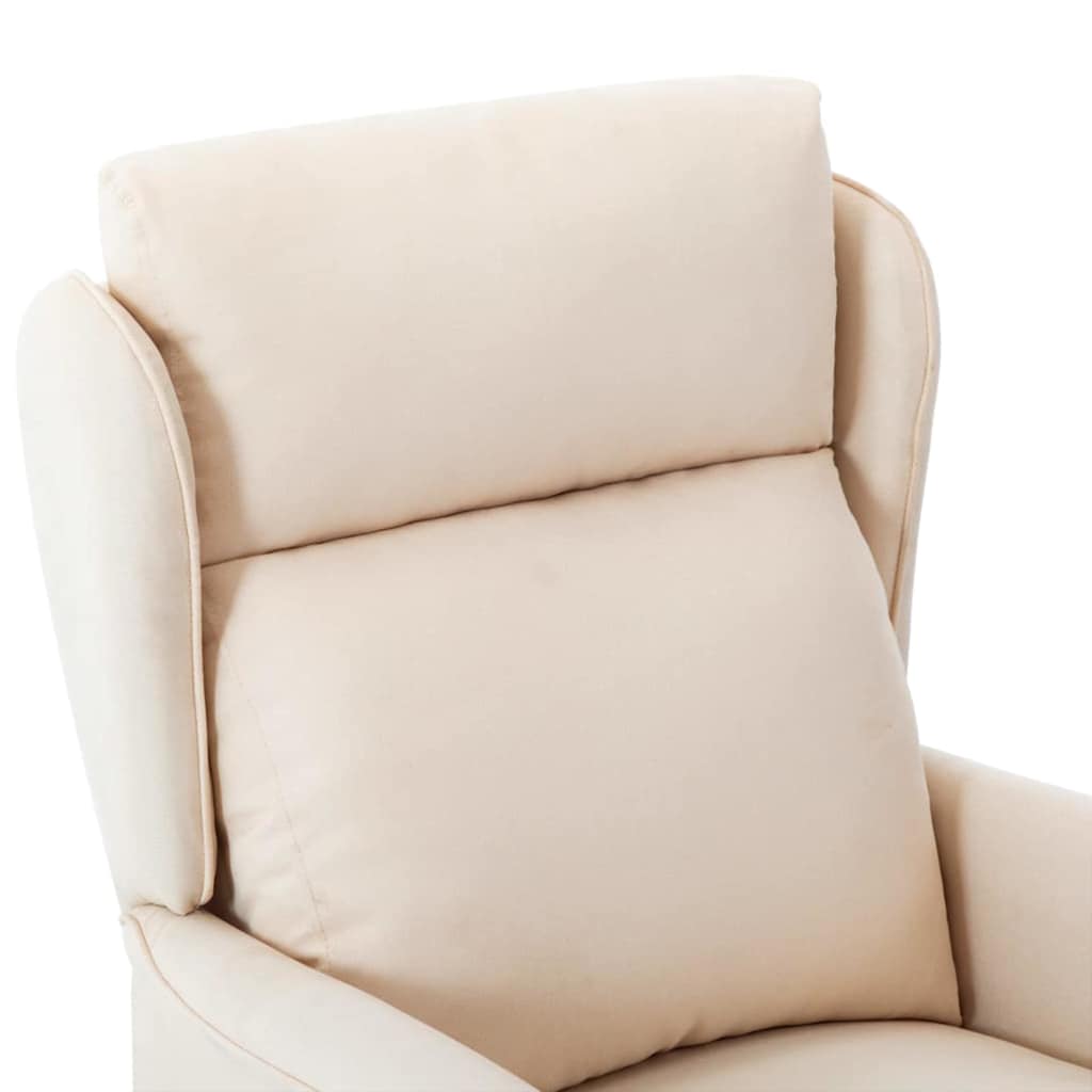Massagesessel mit Kissen Creme 67.5 x 93.5 x 101.5 cm Stoff