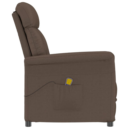 Massagesessel mit Kissen Braun 70.5 x 96.5 x 95 cm Kunstleder