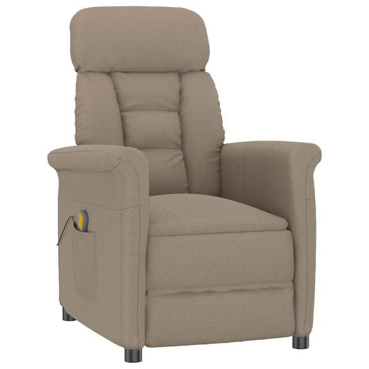 Massagesessel mit Kissen Taupe 70.5 x 96.5 x 95 cm Stoff